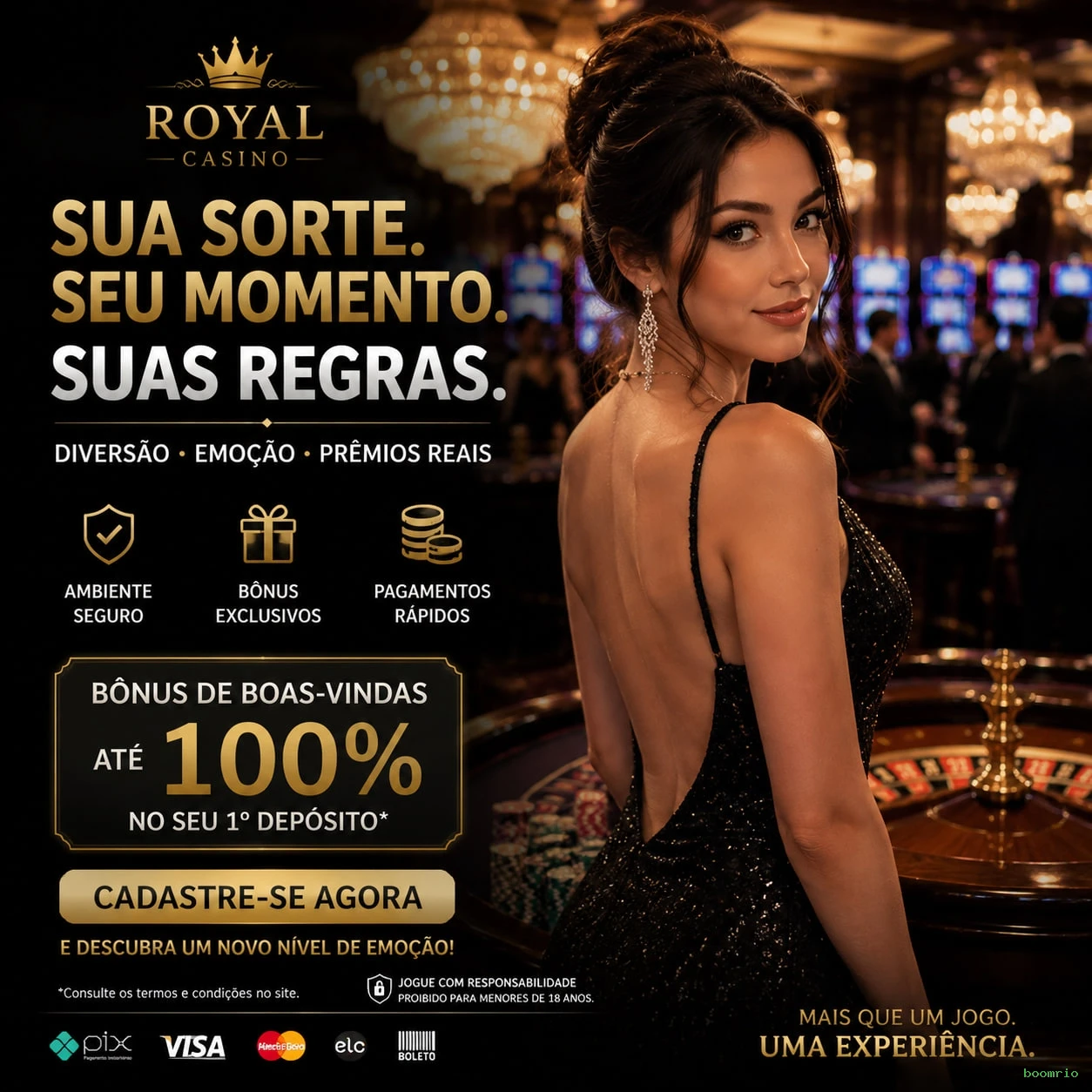 Bônus de boas-vindas boomrio